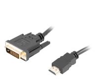 LANBERG Kabel HDMI(M)-DVI-D(M) DUAL LINK 3 M czarny CA-HDDV-20CU-0030-BK - 672611 - zdjęcie 1